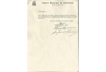 Lei Municipal Nº 843, de 27 de maio de 1967, que redefiniu o calendário com a data de aniversário de Adamantina (Reprodução).