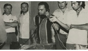 Serviço de telefonia em 1970 (Reprodução: Livro Reviver Adamantina/João Carlos Rodrigues).