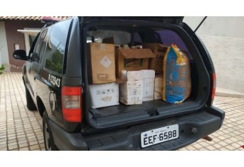 Carga de defensivos agrícolas apreendida ontem (8) pela Polícia Civil de Adamantina, em Flórida Paulista (Foto: Cedida/Deinter 8).