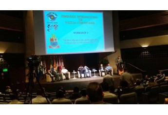 Seminário Internacional de Polícia Comunitária foi realizado nesta segunda-feira, em São Paulo, com a participação de policiais de SP, de outros Estados e países como Guatemala, Honduras e El Salvador (Foto: Cedida).