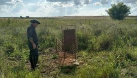 Armadilhas de caça foram apreendidas durante operação, em Pacaembu (Foto: Cedida/Polícia Ambiental).