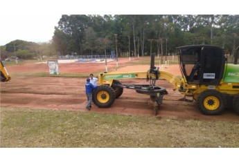 Local começa a ser preparado para as obras de construção da pista de skate, no Parque dos Pioneiros (Foto: Cedida).