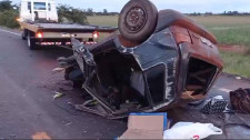Carro com placas de Adamantina se envolve em acidente em rodovia no Mato Grosso do Sul