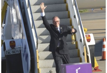 Chama Olímpica chega ao Brasil e tocha passará por Prudente e Marília em junho (Foto: Agência Brasil).