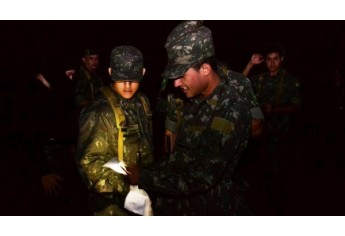 Treinamento ocupou espaço público e realizou patrulha de emboscada (Foto: Cedida).