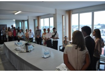 Transmissão de cargo de prefeito ocorre no gabinete, quinto andar do Paço Municipal (Foto: Rafael Teixeira/Assessoria de Imprensa).