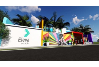 St. George School vai ser instalada em um prédio próximo à entrada principal da cidade, com início das aulas em fevereiro de 2018. Projeto é do arquiteto Tiago Valério (Imagem: Reprodução/Tiago Valério Arquitetura).