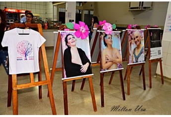 Exposição esteve na abertura da programação Outubro Rosa, no auditório do campus 2 da UniFAI (Foto: Milton Ura).