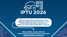 Adamantina: primeira parcela ou cota única do IPTU vence neste domingo