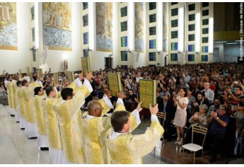 Cerimônia de ordenação dos novos diáconos da Diocese de Marília, realizada em Osvaldo Cruz (Fotos: Erica Montilha | Diocese de Marília).