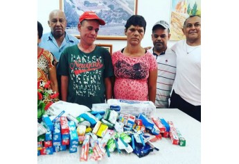 Primeiro lote de doações foi entregue à Clínica de Repouso Nosso Lar (Foto: Cedida).