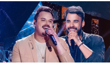 Clayton & Romario cantam no Inubia Paulista Rodeo Show 2025 nesta quinta-feira (Divulgacao).