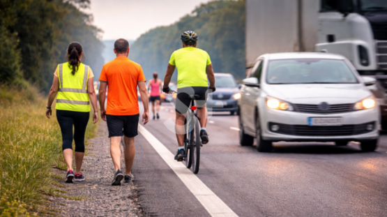 Alerta nas rodovias: Polícia Rodoviária reforça sobre riscos de atividades físicas no acostamento