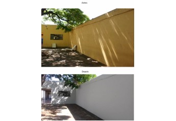 Antes e depois: melhorias realizadas pelos reeducados do semiaberto de Pacaembu, no PAI Nosso Lar, em Adamantina (Foto: Cedida/Poder Judiciário).