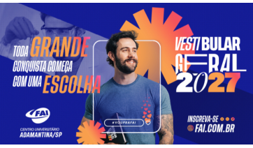 FAI abre inscrições gratuitas para o Vestibular Geral 2027
