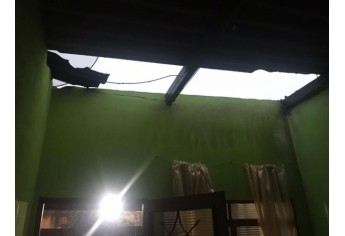 Estragos causados pelo temporal em Lucélia (Cedida/Defesa Civil Municipal).