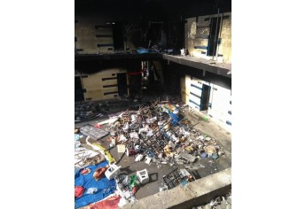 Estrutura destruída na Penitenciária de Lucélia, após rebelião dos detentos (Reprodução: Blog Fábio Jabá).