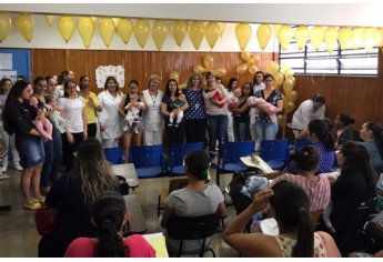 Evento realizado no Centro de Saúde foi voltado às lactantes, gestantes e doadoras de leite, no mês do aleitamento materno (Foto: Da Assessoria).