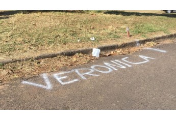 Demarcações na Avenida Cristóvão Goulart Marmo, em terrenos da antiga Colônia da Fepasa (Foto: Siga Mais).