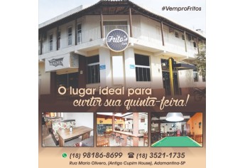 Frito's Bar fica no cruzamento da rua Mário Oliveiro com a Avenida Miguel Veiga, continuação da Capitão José Antônio de Oliveira, com as melhores opções no cardápio de porções e bebidas (Divulgação).