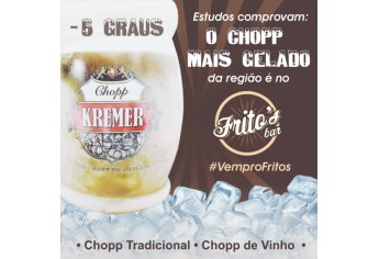 Frito's Bar fica no cruzamento da rua Mário Oliveiro com a Avenida Miguel Veiga, continuação da Capitão José Antônio de Oliveira, com as melhores opções no cardápio de porções e bebidas (Divulgação).