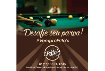 Frito's Bar fica no cruzamento da rua Mário Oliveiro com a Avenida Miguel Veiga, continuação da Capitão José Antônio de Oliveira, com as melhores opções no cardápio de porções e bebidas (Divulgação).