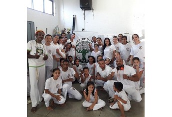 Grupo de Capoeira Estrela da Barra, de Adamantina, no evento realizado em Presidente Prudente (Foto: Cedida).