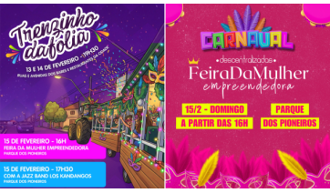 Fim de semana tem Trenzinho da Folia e Feira da Mulher Empreendedora em Adamantina 