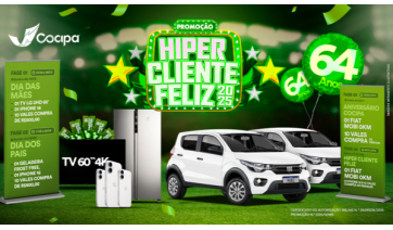 Dia dos Pais: Cocipa faz neste sábado (9) nova redada de sorteios da Campanha Hiper Cliente Feliz