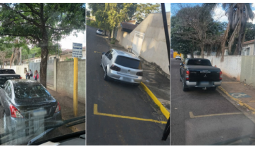 Carros estacionam irregularmente em pontos de ônibus afetam serviços e segurança dos usuários