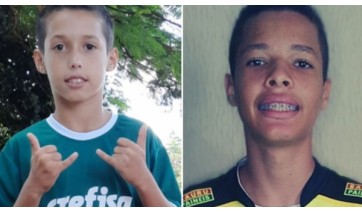 Kauã, campeão sub-13 e Guilherme, campeão sub-15, do 1º Torneio de Embaixadinhas Online ? Embaixafut (Divulgação/Instituição Capaz).
