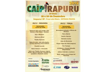 Programação do Caipirapuru (Imagem: Reprodução).