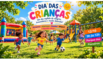 Adamantina terá programação especial para celebrar o Dia das Crianças no Parque dos Pioneiros