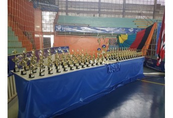 Abertura dos 11º Jogos Universitários JUNIFAI ocorreu neste sábado (12) no Ginásio Municipal de Esportes (Foto: Jesana Lima/UniFAI).