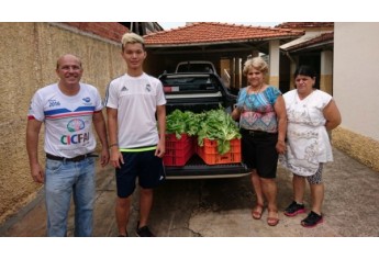 Horta Agroecológica ProEduc-FAI doa hortaliças a entidades assistenciais de Adamantina (Foto: Cedida/UniFAI).