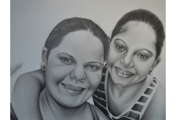 Trabalhos finalizados, desenhados por Leandro André de Souza Coutinho (Foto: Acácio Rocha).