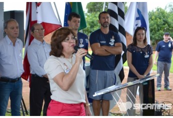 Solenidade com autoridades e torneio de futebol marcam lançamento do ProEduc e Campus 4 na praça esportiva da ACREA (Foto: Acácio Rocha).
