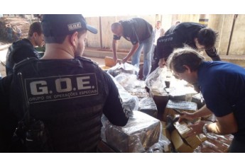 Polícia Civil incinera mais de 2,6 toneladas de entorpecente. (Foto: Deinter-8)