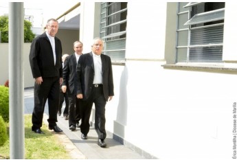 Núncio Apostólico no Brasil, Dom Giovanni d'Aniello, visitou a Diocese de Marília (Foto: Erica Montilha I Diocese de Marília).
