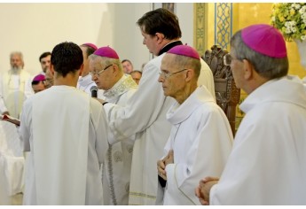 Missa celebra 80 anos do bispo emérito da Diocese de Marília, Dom Osvaldo Giuntini (Foto: Érica Montilha/Pascom Diocese).