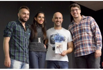 Maikon Moraes, a Miss Adamantina Renata Marques, Acácio Rocha e Rafael Teixeira (Foto: Lis Yumi).