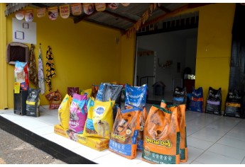 Meu Bicho Amigo fica na Avenida Rio Branco, 1,.08, proximidades do Supermercado Sete. Atendimento diariamente, com alimentação, cuidados de higiene e acessórios para os pets (Foto: Siga Mais).