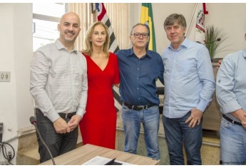 Presidente estadual do DEM é recebido em Adamantina e oficializa nova composição da Provisória Municipal do partido (Foto: Fernando Sato/Coruja Comunicação).