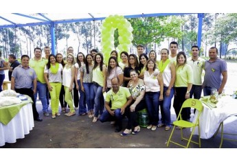 Parte do quadro de servidores da Penitenciária de Pracinha, envolvidos também na mobilização Setembro Amarelo (Foto: Da Assessoria).