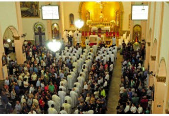 Missa celebra 80 anos do bispo emérito da Diocese de Marília, Dom Osvaldo Giuntini (Foto: Érica Montilha/Pascom Diocese).