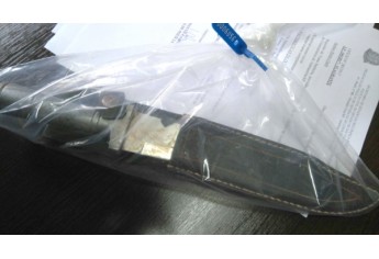 Faca usada no crime, pelo assassino, foi apreendida pela Polícia e juntada ao inquérito (Foto: Cedida).