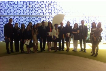 Grupo de estudantes de direito e professores da UniFAI, no Congresso Nacional, em Brasília (Foto: Arquivo Pessoal).