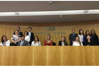 Estudantes e professores no plenário do Conselho Federal da OAB, em Brasília (Foto: Arquivo Pessoal).
