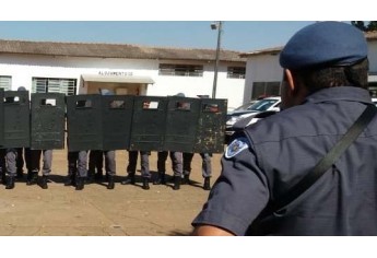 Força Tática da PM faz treinamento prático para controle de multidões (Foto: Cedida/PM).