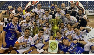 Dracena Tempersul Intelli é a equipe campeã da Liga Paulista de Futsal (LPF) 2020 (Divulgação).